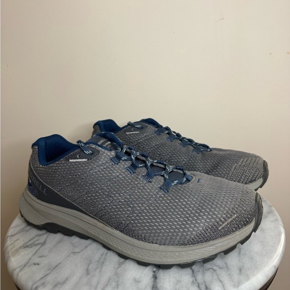 Merrell Fly Strike Trail Running Shoes Men’s Size 10W Charcoal Blue J067159W - Picture 3 of 10